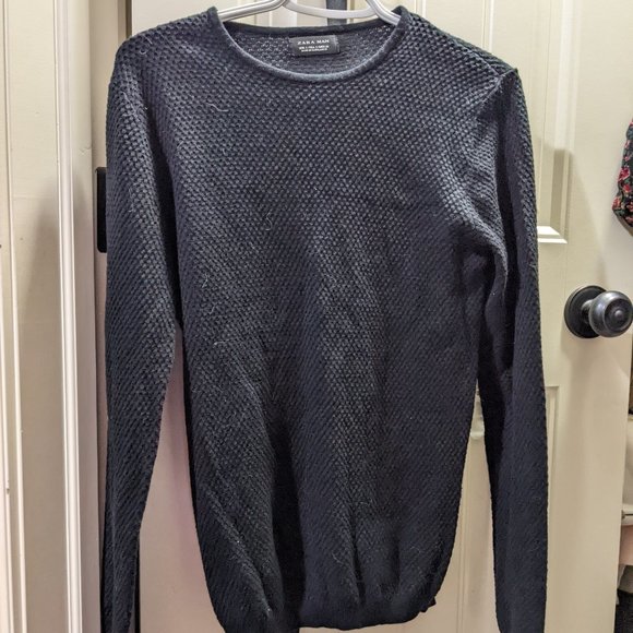 Zara Man Men's Size Small Sweater Warm Grey Gray Top - Picture 1 of 4